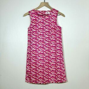 NEW Vineyard Vines Girls Whale Outline Diamond Back Dress 12 Pink Coral Lined‎